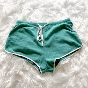 Wildfox Green w/ White Trim Pool Party Shorts